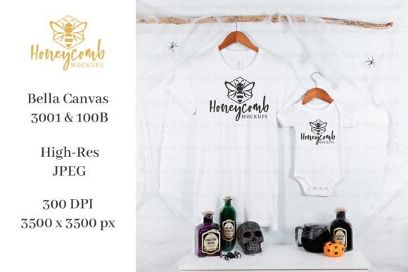 Bella Canvas Mom and Baby White Mockup